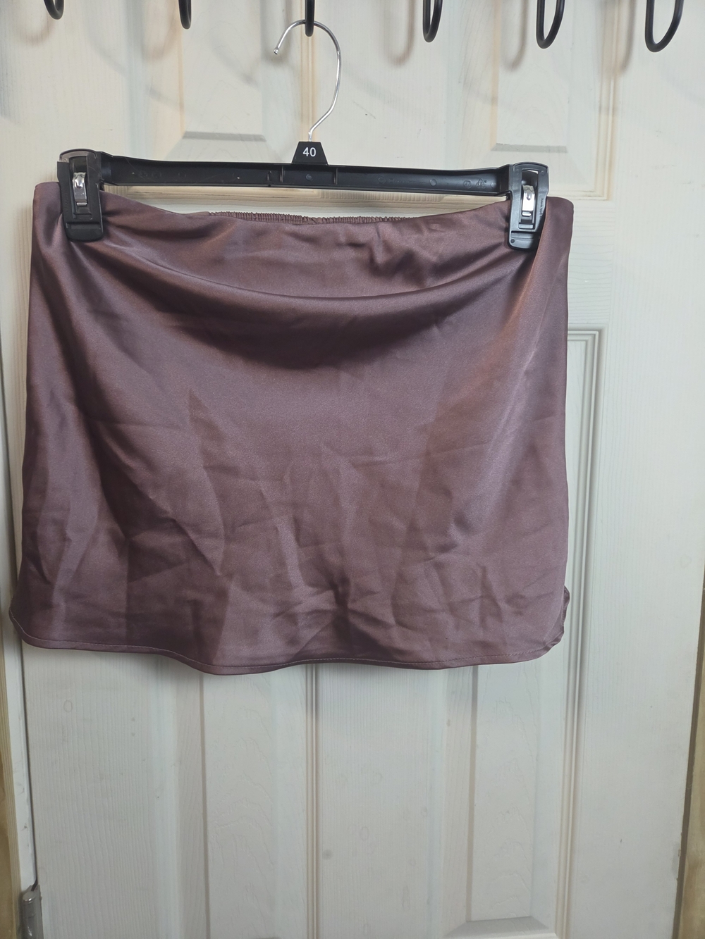 wild fable Satin Crop Top - Mauve